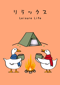 오리 커플 캠핑(밝은 오렌지색)