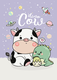 วัวน่ารักกับไดโนน่าเลิฟ (สีม่วงอ่อน)