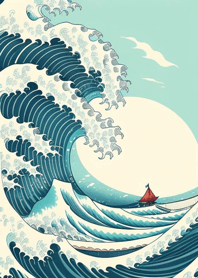 Mountain, Sea, and Moonlit Night 0E728B