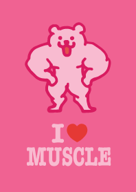 I LOVE MUSCLE(Macho Bear) Pink