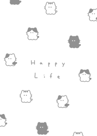 小貓咪. white gray
