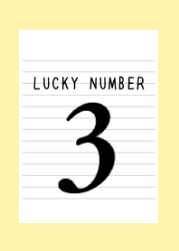 LUCKY NUMBER 3 NOTEBOOKj-LIGHT YELLOW