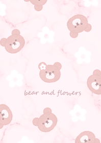 Bear, Flower and Marble pin...