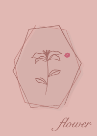 ดอกไม้ <ริมฝีปาก> สีชมพูคอรัล
