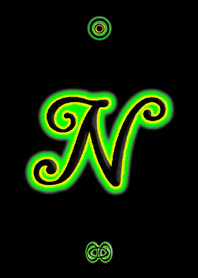 Neon Initial N / Green
