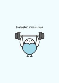 Bird and Workout -blue-