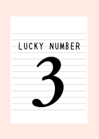 LUCKY NUMBER 3 NOTEBOOK-LIGHT PINK