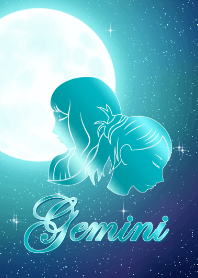 Gemini girl Clover Moon right blue