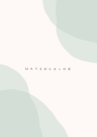 Watercolor /Green Beige