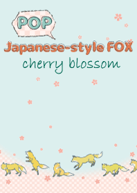 Japanese-style foxs-cherry blossom-