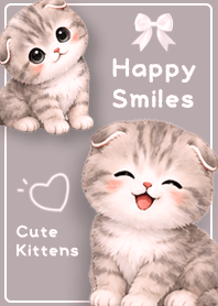 Happy Smiles Cute Kittens Dusty pink