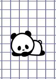 Panda and blue plaid