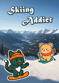 動物<スキー中毒者>_白