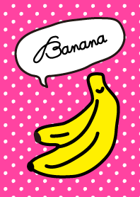 Banana - dot pink-joc