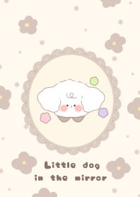 Little dog in the mirror