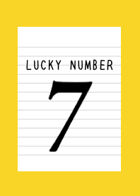 LUCKY NUMBER 7 NOTEBOOK/YELLOW/RED