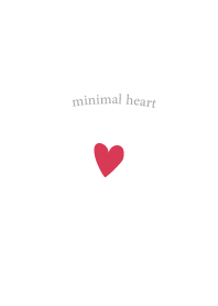 Simple Mini Mini Heart white x red