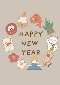Lucky New Year Theme in Muted Beige