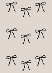 Simple Ribbon (Beige and Black)