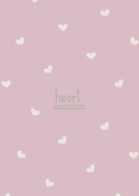 Mini Heart :merah muda abu / krem