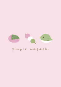 Simple japanese sweets/spring(pink)