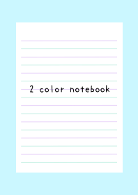 2 COLOR NOTEBOOK-PURPLE&GREEN-LIGHT BLUE