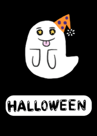 Halloween pumpkin and ghost