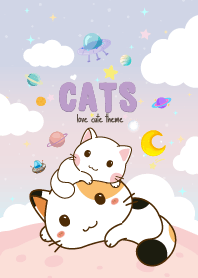 Three Cats Cloud Pastel