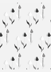 Elegant monochrome tulips white J