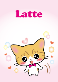 red tabby and white cat Latte