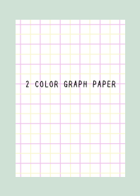 2 COLOR GRAPH PAPER/PK&YEL/GREEN BEIGE