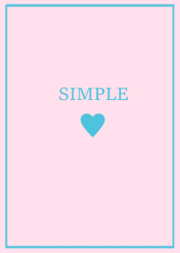 SIMPLE HEART -blue pink-