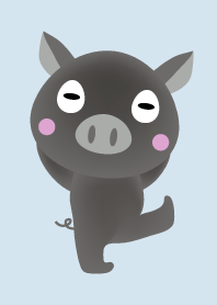 黒豚の着せかえ