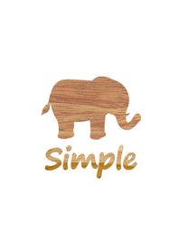 Classic wooden elephant silhouette