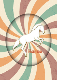 Enamel Pin horse retro.