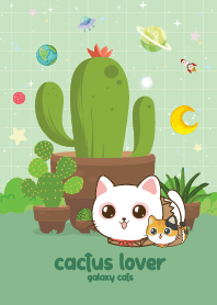 Cats Cactus Lover Space