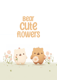 cute bear in flower garden 4