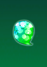 Cute Green Blue Ghost