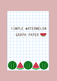WATERMELON GRAPH PAPER/DUSTY PINK