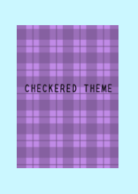 DUSTY PURPLE CHECKERED THEMEj-LIGHT BLUE