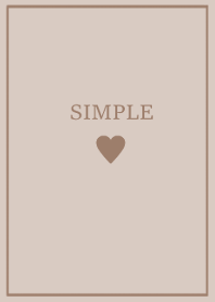 SIMPLE HEART /coffee brown