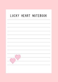LUCKY HEART NOTEBOOK-PINK