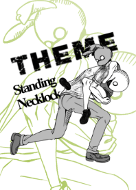 Costumeb bunny girl standing necklock