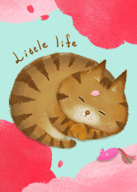 Little Life Cats_pink cherry blossoms
