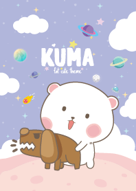 Kuma Kawaii Galaxy Violet