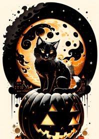 cat halloween BB72B4