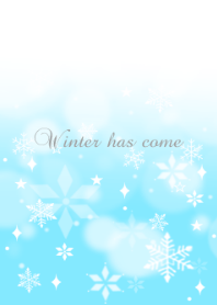 Winter crystal of snow