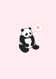 シンプル パンダ - ブラック ピンク -