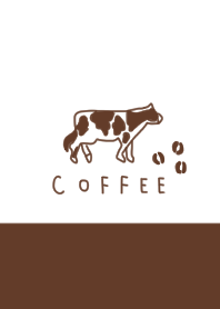 Coffee milk and cow