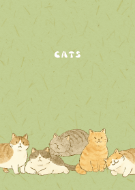 Cats are soothing01 moss green